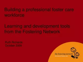 Building a professional foster care workforce