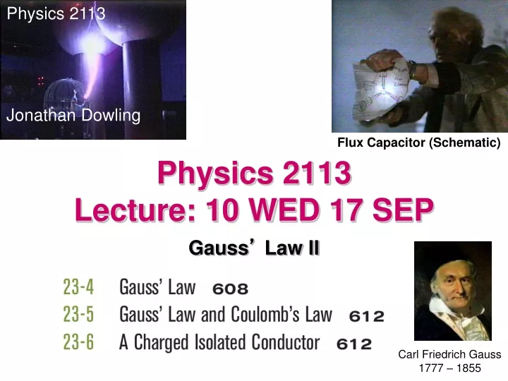 physics 2113 lecture 10 wed 17 sep
