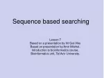 Sequence based searching - slide 1