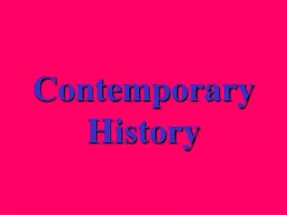 Contemporary History