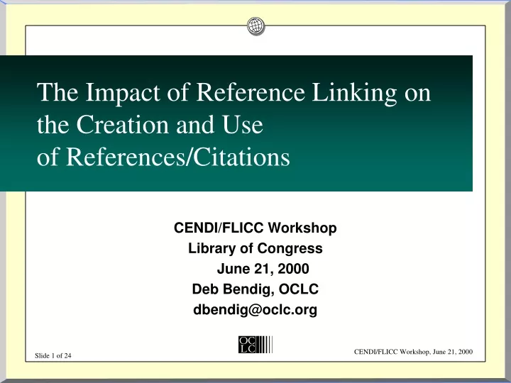 the impact of reference linking on the creation and use of references citations