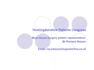 Huntingdonshire Patients Congress