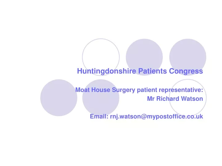 huntingdonshire patients congress