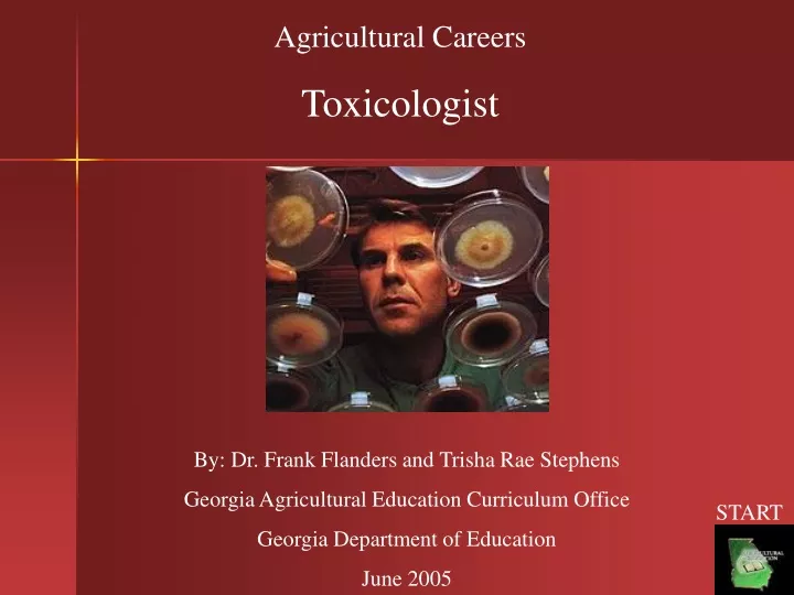 agricultural careers toxicologist