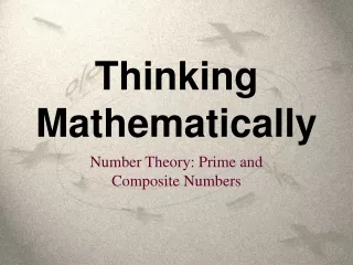 Thinking Mathematically