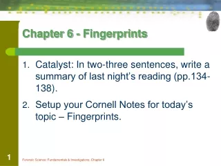 Chapter 6 - Fingerprints