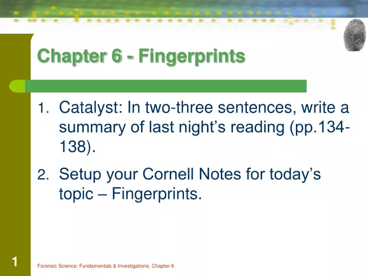 chapter 6 fingerprints