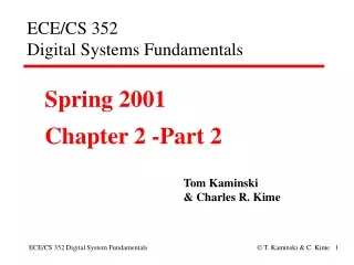 ECE/CS 352  Digital Systems Fundamentals