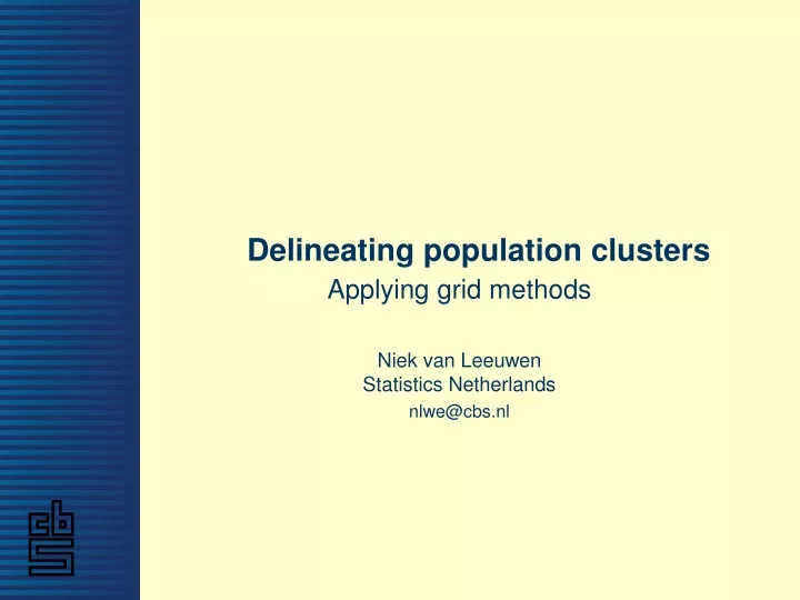 delineating population clusters