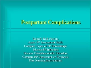 Postpartum Complications