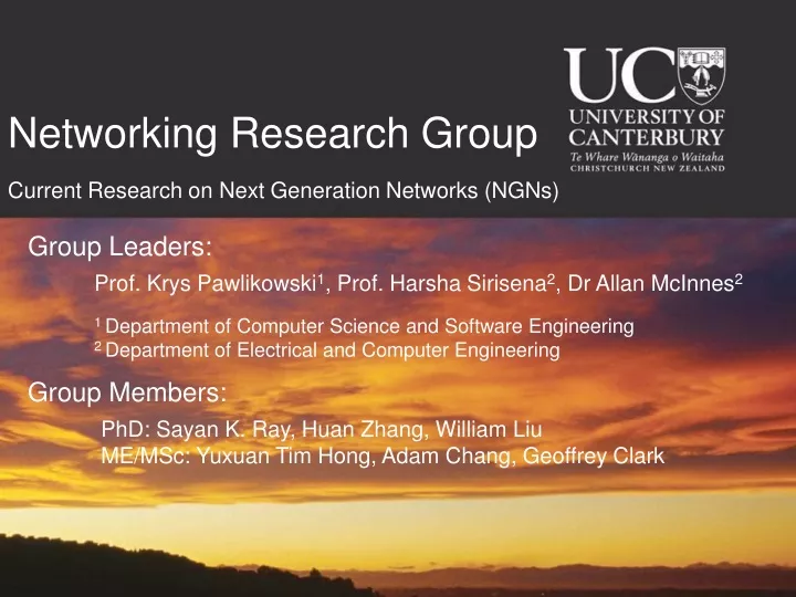 networking research group