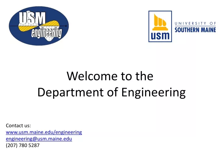 welcome to the department of engineering