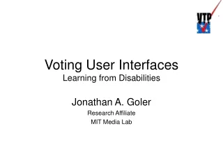Voting User Interfaces Learning from Disabilities
