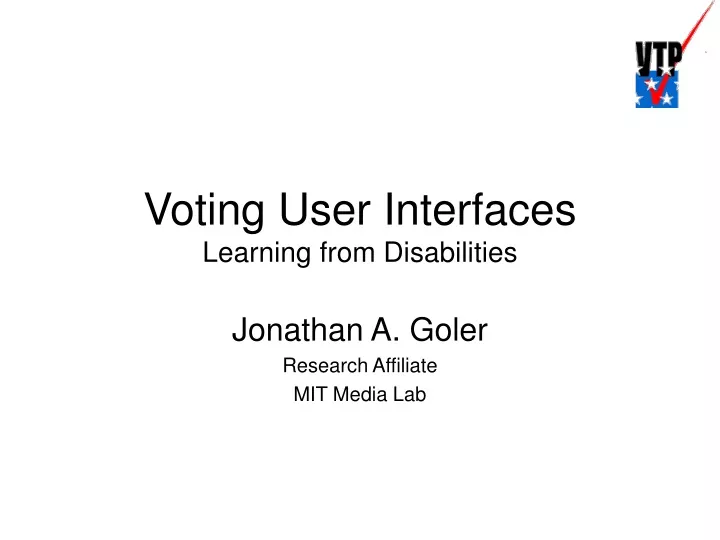 voting user interfaces learning from disabilities