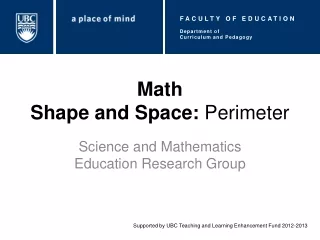 Math Shape and Space:  Perimeter