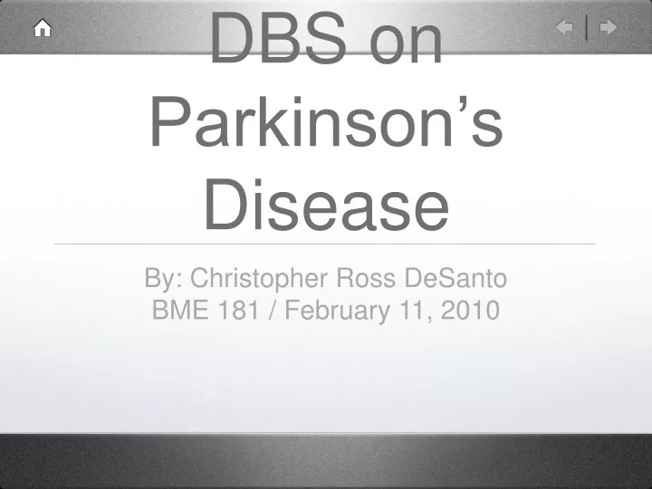 dbs on parkinson s disease