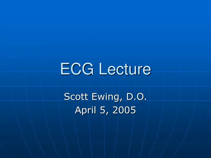 ecg lecture