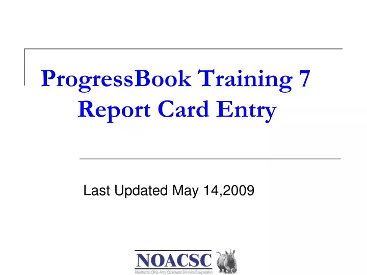 progressbook training 7 report card entry