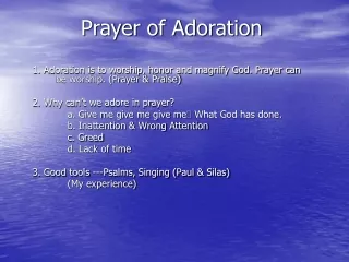 Prayer of Adoration