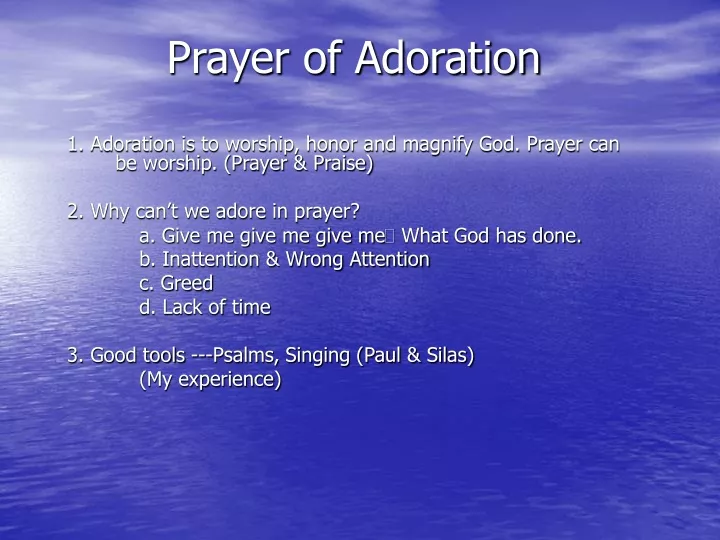 prayer of adoration