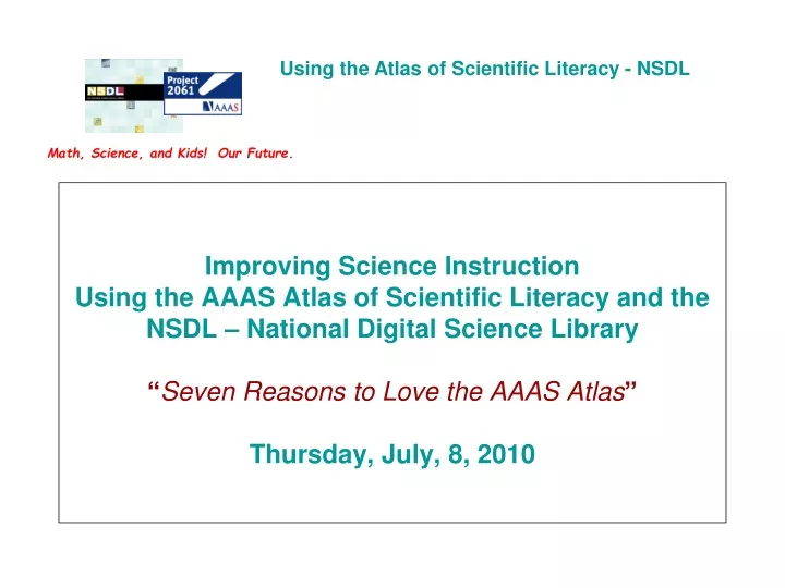 improving science instruction using the aaas