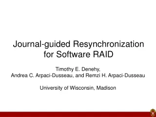 Journal-guided Resynchronization for Software RAID