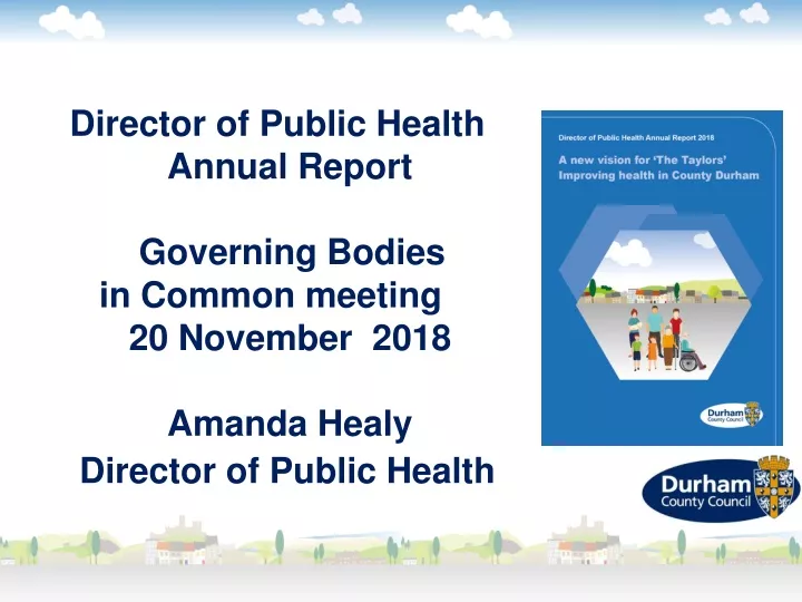 director of public health annual report governing