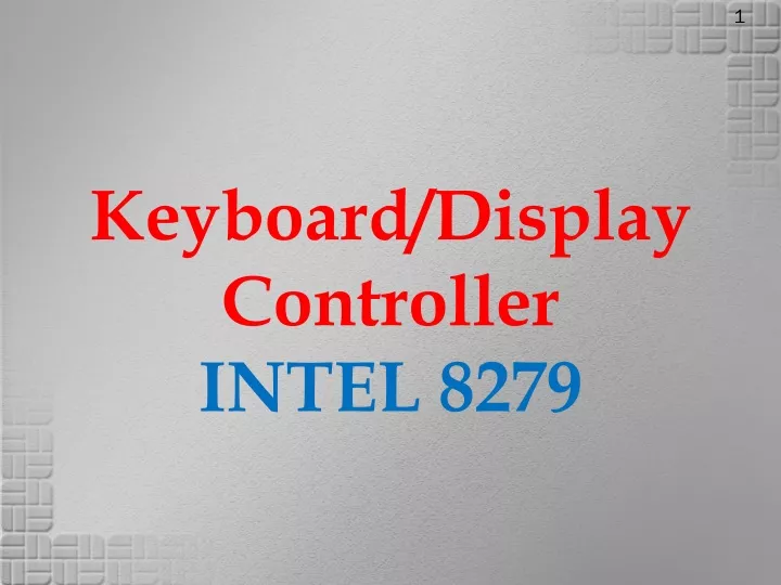 keyboard display controller intel 8279