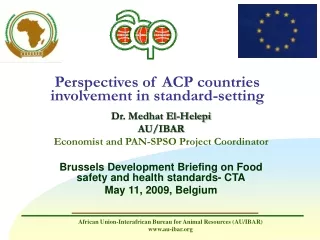 Perspectives of ACP countries involvement in standard-setting