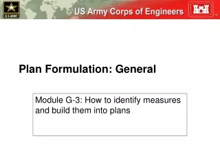 Plan Formulation: General