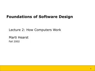 Foundations of Software Design