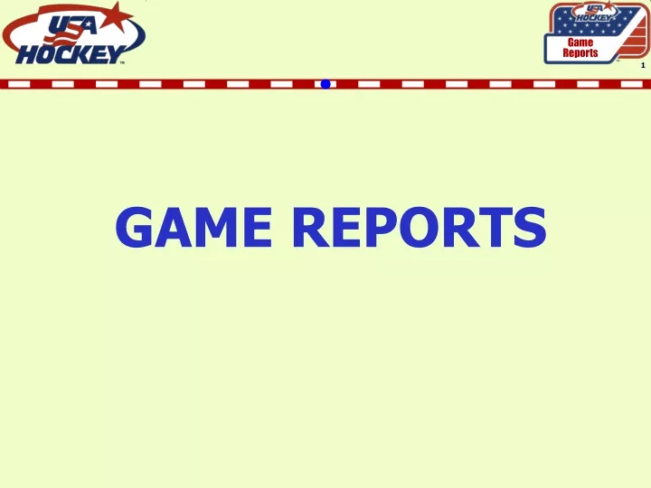 game reports