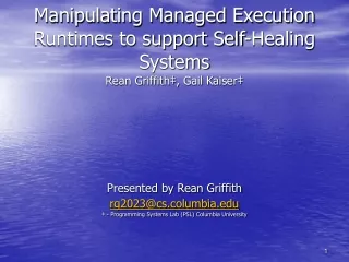 Manipulating Managed Execution Runtimes to support Self-Healing Systems