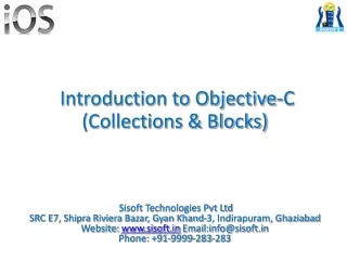 Introduction to Objective-C  (Collections &amp; Blocks)