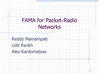 FAMA for Packet-Radio Networks