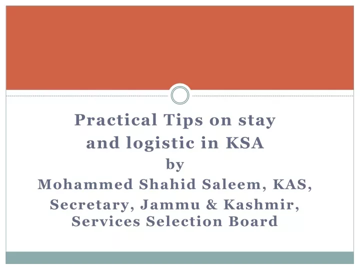 practical tips on stay and logistic