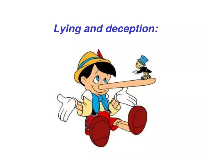 lying and deception