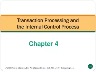 Transaction Processing and  the Internal Control Process