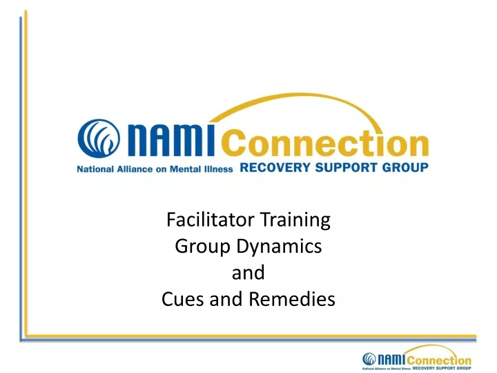 facilitator training group dynamics and cues and remedies