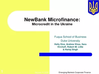 NewBank Microfinance: Microcredit in the Ukraine