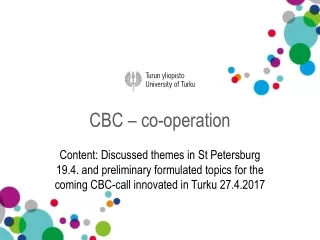 CBC  –  co-operation