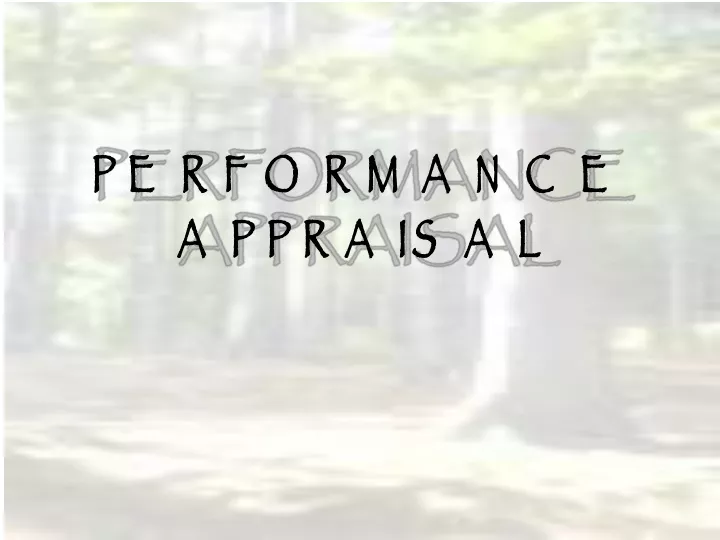 performance appraisal