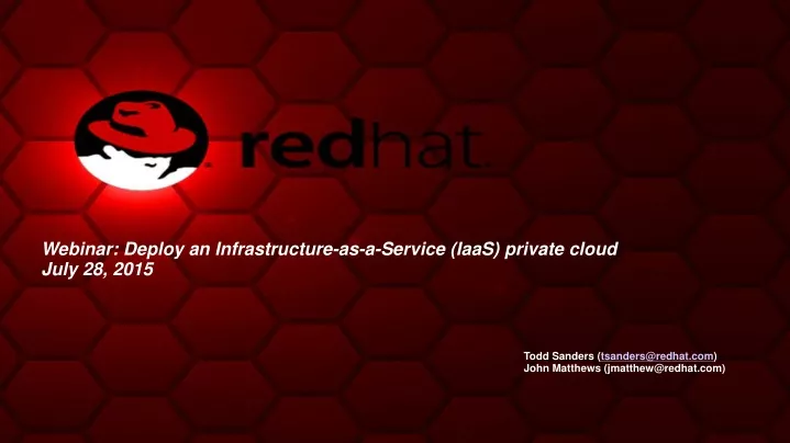 webinar deploy an infrastructure as a service iaas private cloud july 28 2015