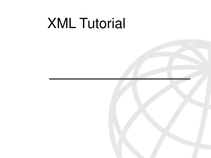 xml tutorial