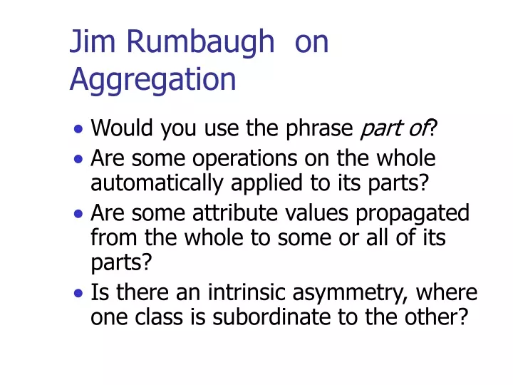 jim rumbaugh on aggregation