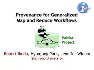Provenance for Generalized Map and Reduce Workflows
