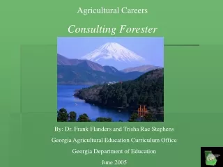Agricultural Careers Consulting Forester