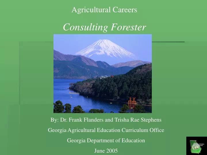 agricultural careers consulting forester