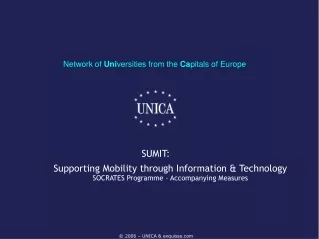 Network of  Uni versities from the  Ca pitals of Europe