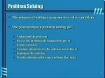 Problem Solving - slide 1